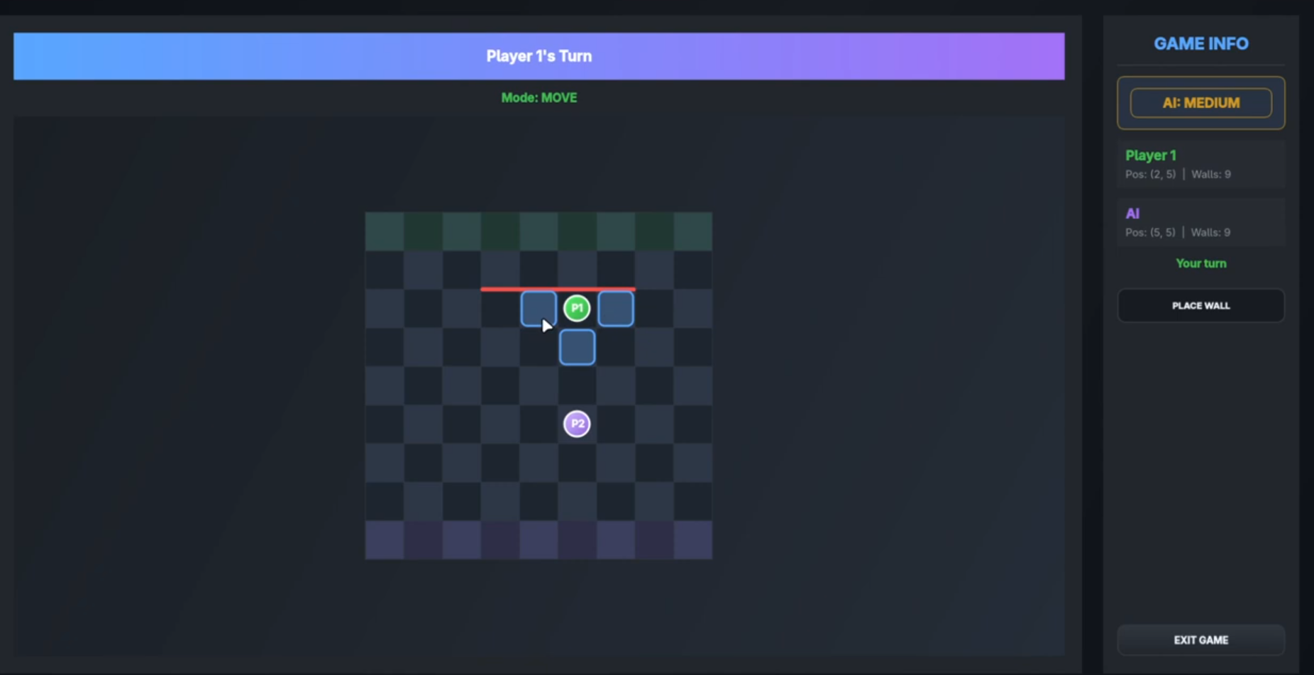 Quoridor Game Implementation