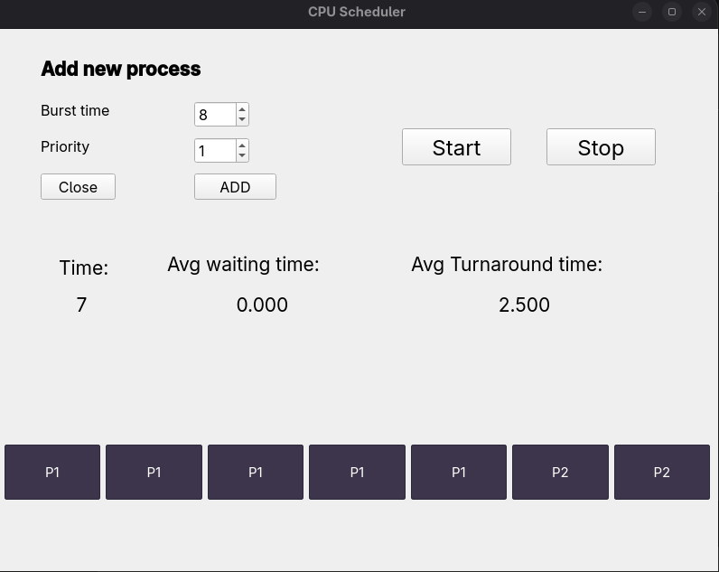 CPU Scheduler Simulator